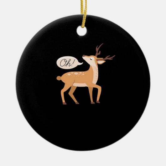 Oh Deer Minimal Clean Aesthetic Ornament (Voorkant)