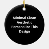 Oh Deer Minimal Clean Aesthetic Ornament (Achterkant)