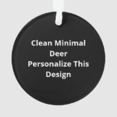 Oh Deer Minimal Design Acryl Ornament (achterkant)