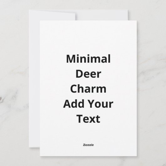 Oh Deer Minimal Design Feestdagenkaart (Achterkant)