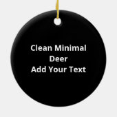 Oh Deer Minimal Design Keramisch Ornament (Achterkant)