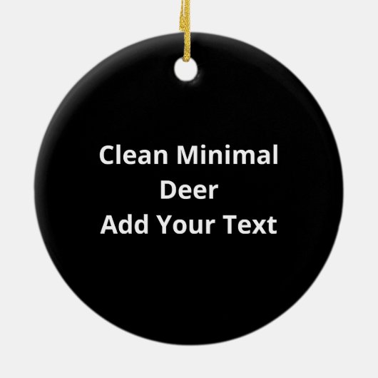 Oh Deer Minimal Design Keramisch Ornament (Achterkant)