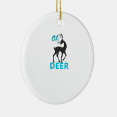 Oh Deer Minimal Design Keramisch Ornament (Rechts)