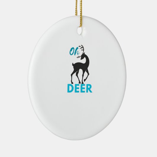 Oh Deer Minimal Design Keramisch Ornament (Rechts)
