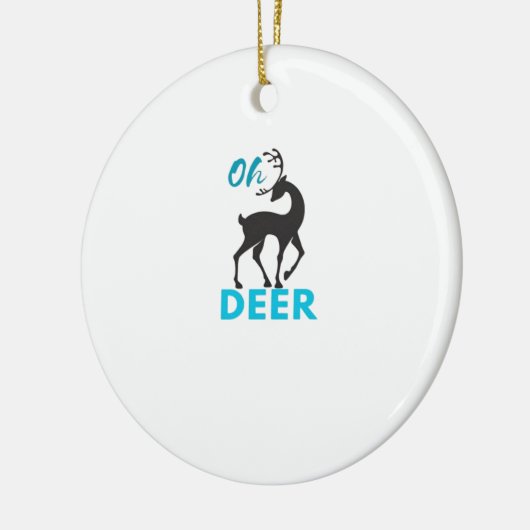 Oh Deer Minimal Design Keramisch Ornament (Links)