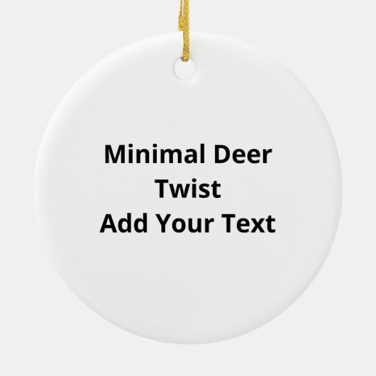 Oh Deer Minimal Design Keramisch Ornament (Achterkant)