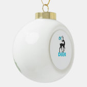 Oh Deer Minimal Design  Keramische Bal Ornament (Links)