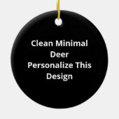 Oh Deer Minimal Design Ornament (Achterkant)
