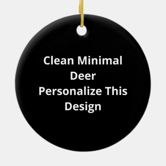 Oh Deer Minimal Design Ornament (Achterkant)