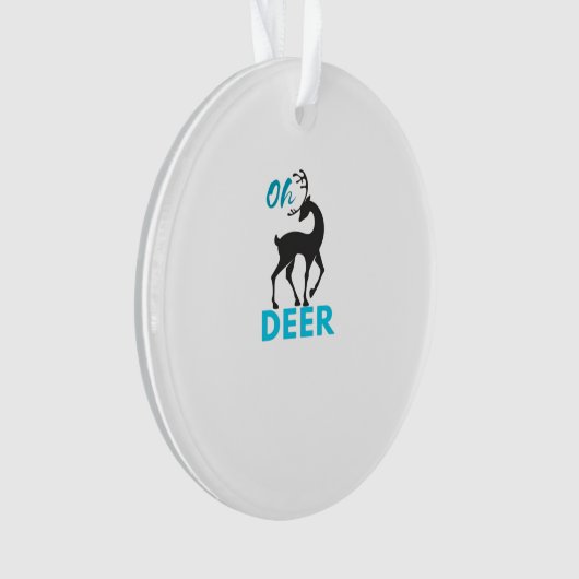 Oh Deer Minimal Design Ornament (voorkant)