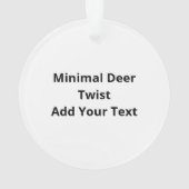 Oh Deer Minimal Design Ornament (achterkant)
