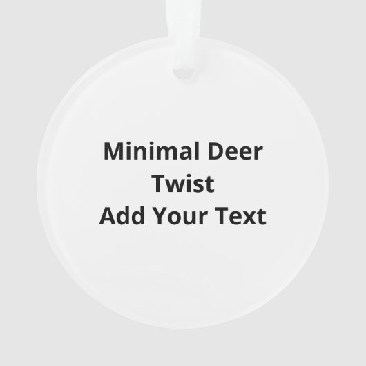Oh Deer Minimal Design Ornament (achterkant)