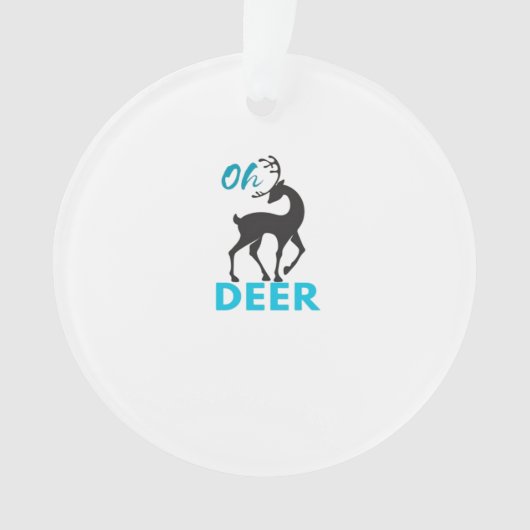Oh Deer Minimal Design Ornament (voorkant)