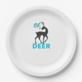 Oh Deer Minimal Design Papieren Bordje (Voorkant)