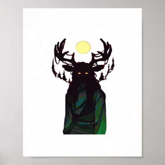 Oh Deer Minimal Design  Poster (Voorkant)