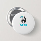 Oh Deer Minimal Design  Ronde Button 5,7 Cm (Voorkant /achterkant)