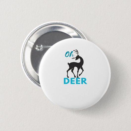 Oh Deer Minimal Design  Ronde Button 5,7 Cm (Voorkant /achterkant)
