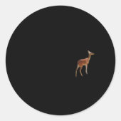 Oh Deer Minimal Design Ronde Sticker (Voorkant)