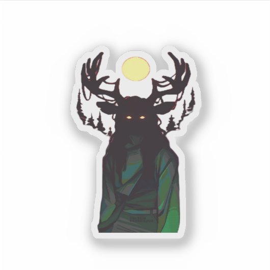 Oh Deer Minimal Design  Sticker (Voorkant)