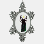 Oh Deer Minimal Design  Tin Sneeuwvlok Ornament (Links)