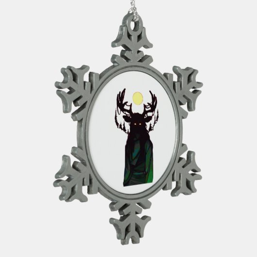 Oh Deer Minimal Design Tin Sneeuwvlok Ornament (Links)