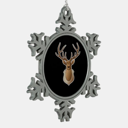 Oh Deer Minimal Design  Tin Sneeuwvlok Ornament (Links)