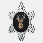 Oh Deer Minimal Design Tin Sneeuwvlok Ornament (Rechts)