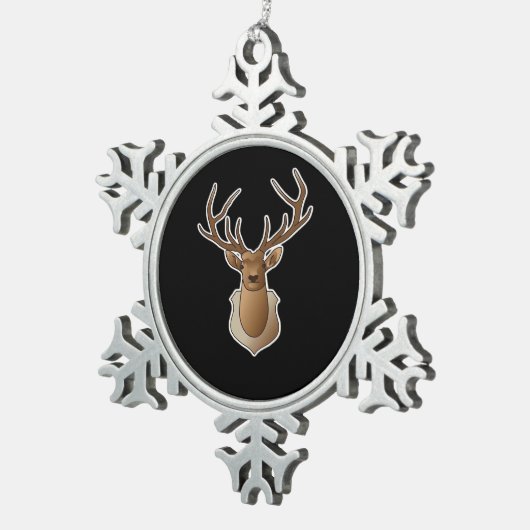 Oh Deer Minimal Design  Tin Sneeuwvlok Ornament (Rechts)