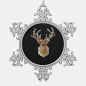 Oh Deer Minimal Design  Tin Sneeuwvlok Ornament (Voorkant)