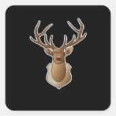 Oh Deer Minimal Design  Vierkante Sticker (Voorkant)