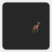 Oh Deer Minimal Design  Vierkante Sticker (Voorkant)