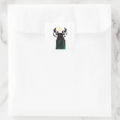 Oh Deer Minimal Design  Vierkante Sticker (Tas)