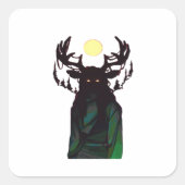 Oh Deer Minimal Design  Vierkante Sticker (Voorkant)