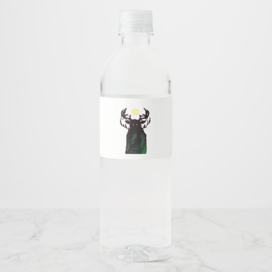 Oh Deer Minimal Design Waterfles Etiket (Voorkant)