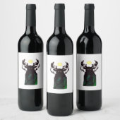 Oh Deer Minimal Design  Wijn Etiket (Flessen)