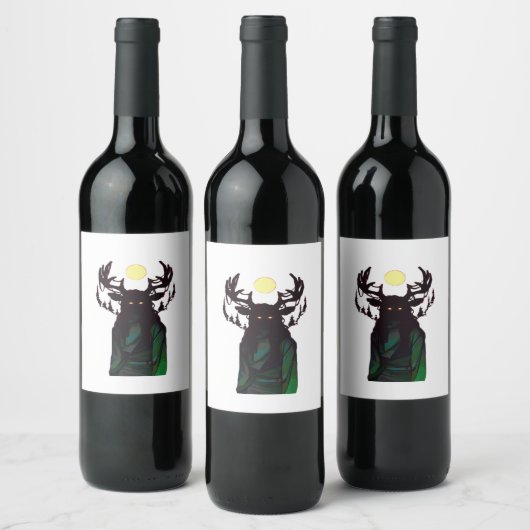 Oh Deer Minimal Design  Wijn Etiket (Flessen)