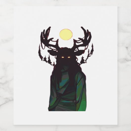 Oh Deer Minimal Design  Wijn Etiket (Enkel label)