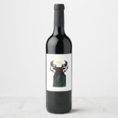 Oh Deer Minimal Design  Wijn Etiket (Voorkant)