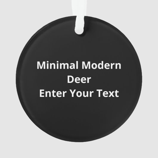 Oh Deer Minimal Modern Design Acrylic Ornament (achterkant)