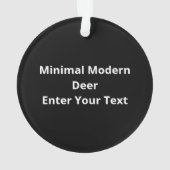 Oh Deer Minimal Modern Design Acrylic Ornament (achterkant)