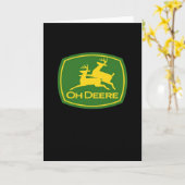 Oh Deer Minimal Modern Design Folded Greeting Card Kaart (Gele Bloem)