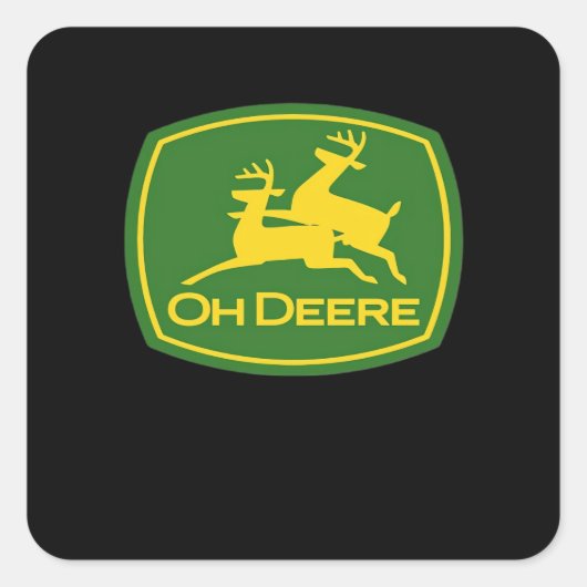 Oh Deer Minimal Modern Design  Vierkante Sticker (Voorkant)