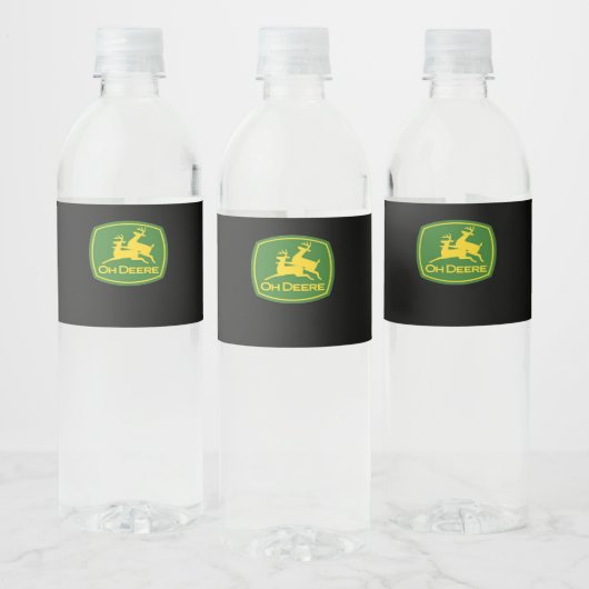 Oh Deer Minimal Modern Design Waterfles Etiket (Flessen)