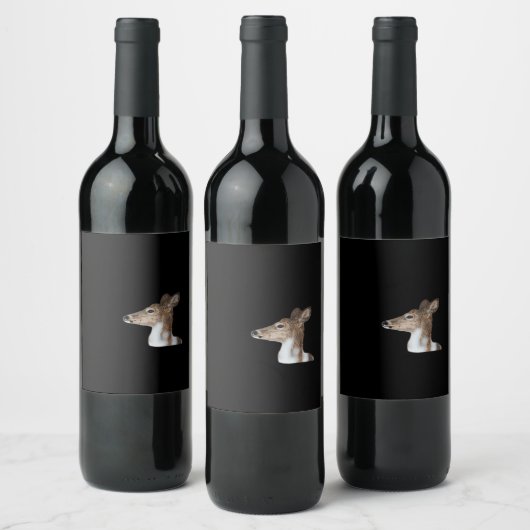 Oh Deer Minimal Modern Design Wijn Etiket (Flessen)