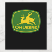 Oh Deer Minimal Modern Design  Wijn Etiket (Enkel label)