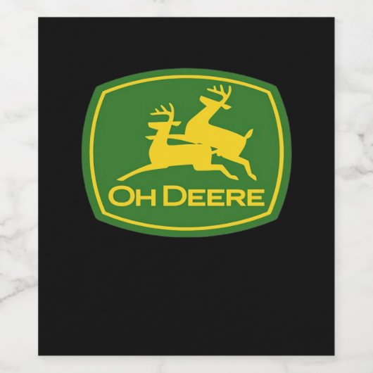 Oh Deer Minimal Modern Design  Wijn Etiket (Enkel label)