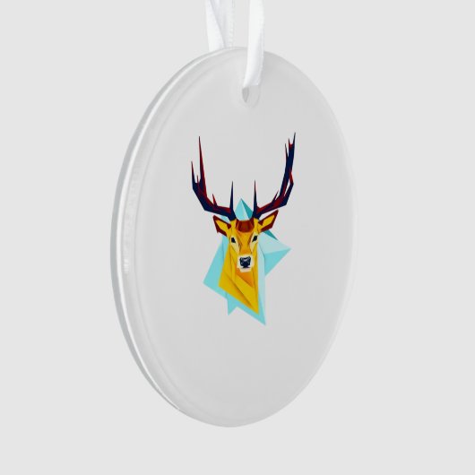 Oh Deer Minimal Rustic Style Acrylic Ornament (voorkant)