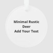 Oh Deer Minimal Rustic Style Acrylic Ornament (achterkant)