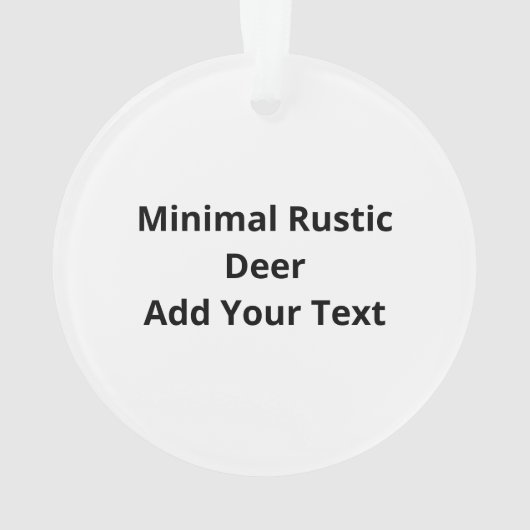 Oh Deer Minimal Rustic Style Acrylic Ornament (achterkant)