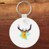 Oh Deer Minimal Rustic Style Keychain (Voorkant)